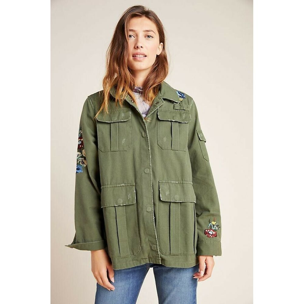 Anthropologie Dolan Left Coast Payton Embroidered Utility Jacket XS Anthropologie