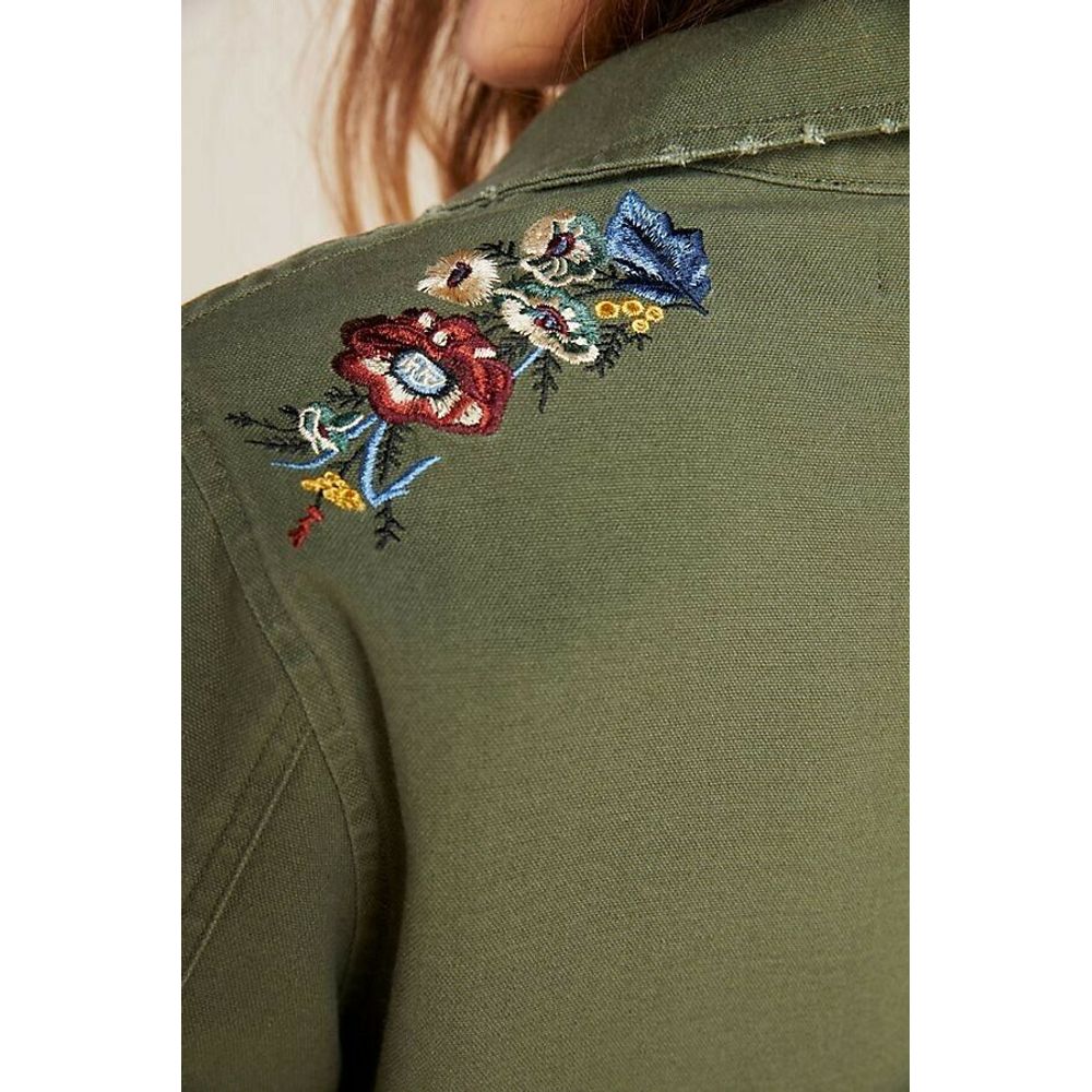 Anthropologie Dolan Left Coast Payton Embroidered Utility Jacket XS Anthropologie