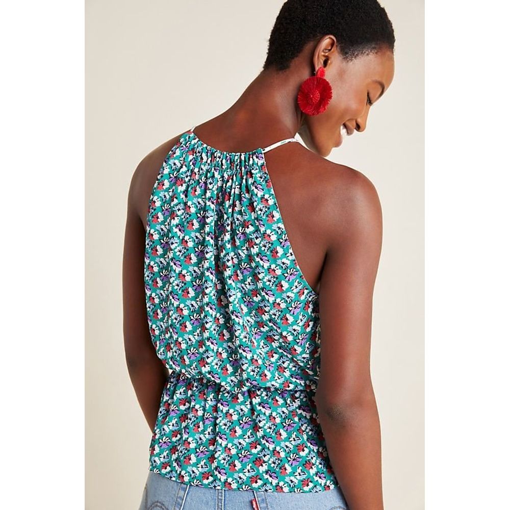 New Anthropologie Corey Lynn Calter Versailles Floral Halter Blouse $110 SMALL