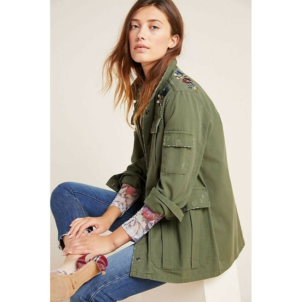 Anthropologie Dolan Left Coast Payton Embroidered Utility Jacket XS Anthropologie