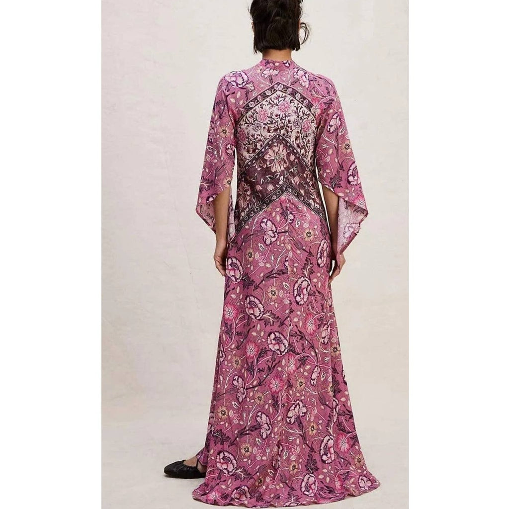 New Free People Jen's Pirate Booty Baroque Hyacinth Gown $286 X-SMALL Pink