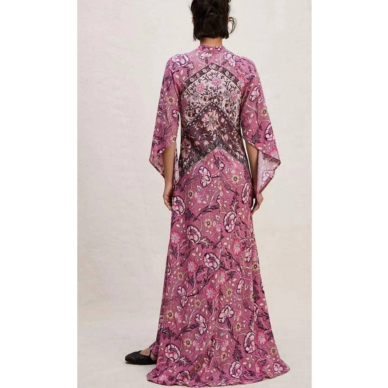 New Free People Jen's Pirate Booty Baroque Hyacinth Gown $286 X-SMALL Pink