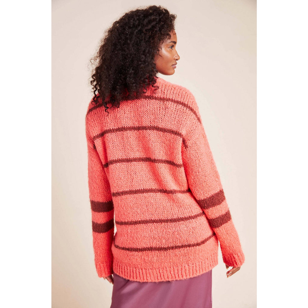 Anthropologie Ella Wool Blend Striped Cardigan