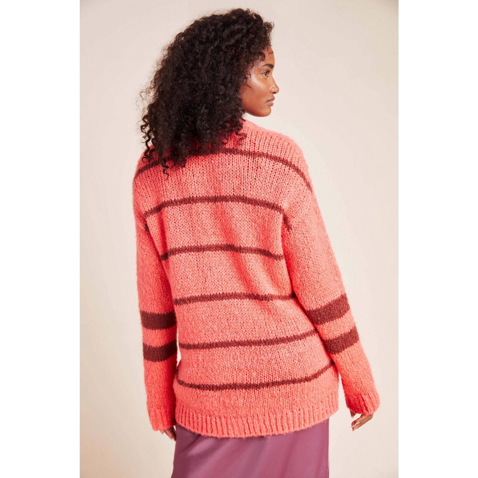 Anthropologie Ella Wool Blend Striped Cardigan