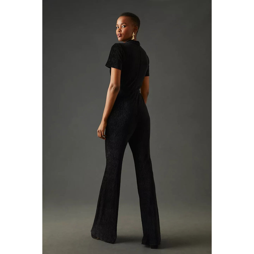 New Anthropologie by Hutch Knit Catsuit $188 SIZE 14 Black Jumpsuit Playsuit