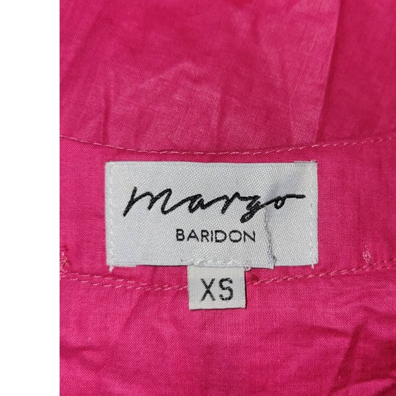 New Anthropologie MARGO BARIDON Priscilla Ruffled Blouse $168 XS Long Sleeve