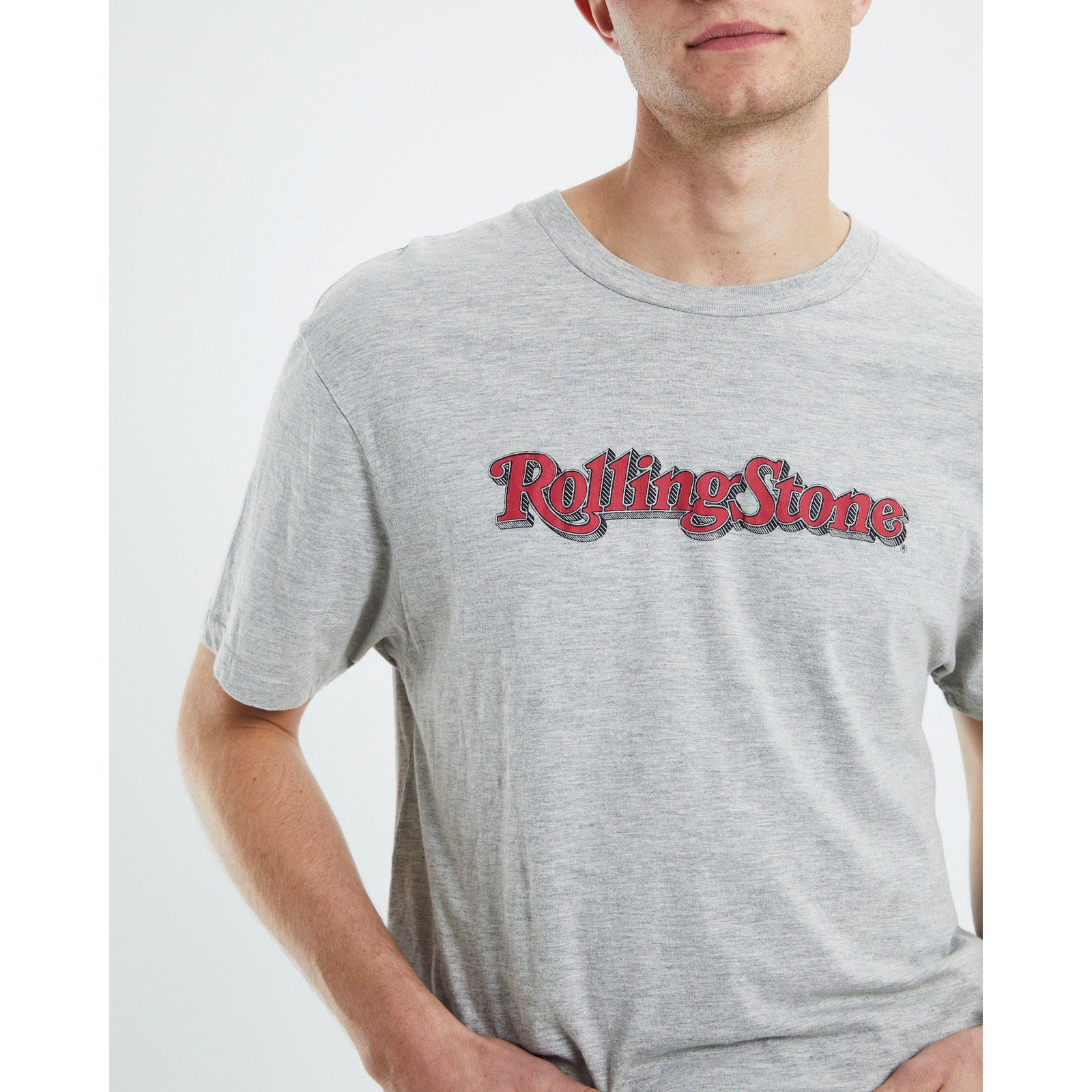 New Urban Outfitters Rolling Stone Marle Tee in Grey Marle $59 MEDIUM Gray