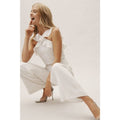 Anthropologie x ML Monique Lhuillier Bissel Jumpsuit Sz 2 Bridal White BHLDN