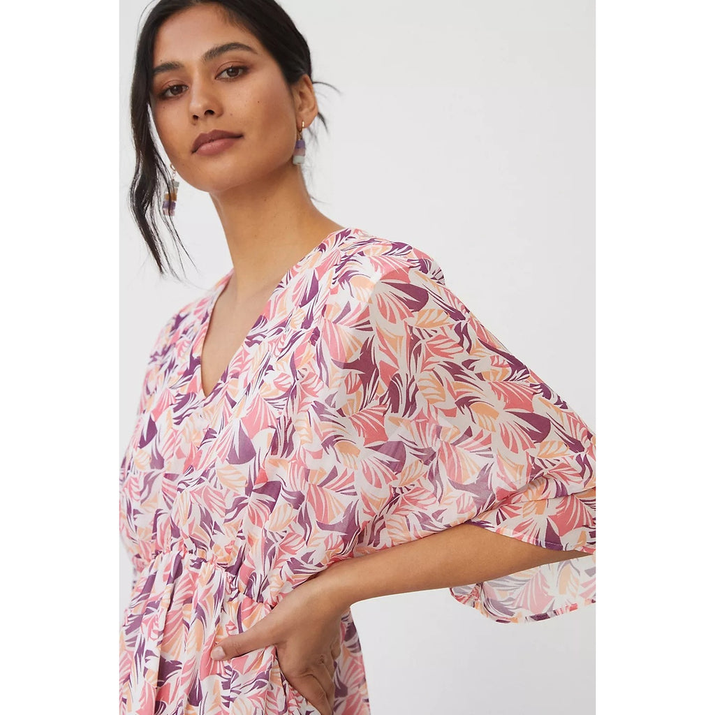 New Anthropologie Hutch Augusta Midi Dress  $198 SMALL PETITE Abstract