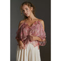 New Anthropologie x MISA Farideh Top $285 X-SMALL Pink Paisley