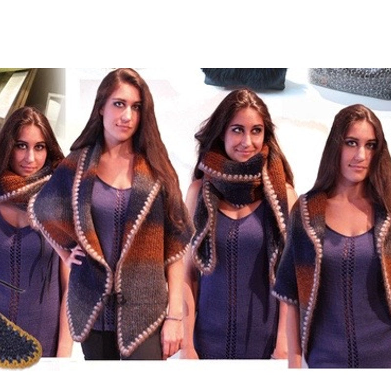 Tambour Paris ILLUSION Shawl-Vest French Merino Wool Onesize *RARE Tambour Paris
