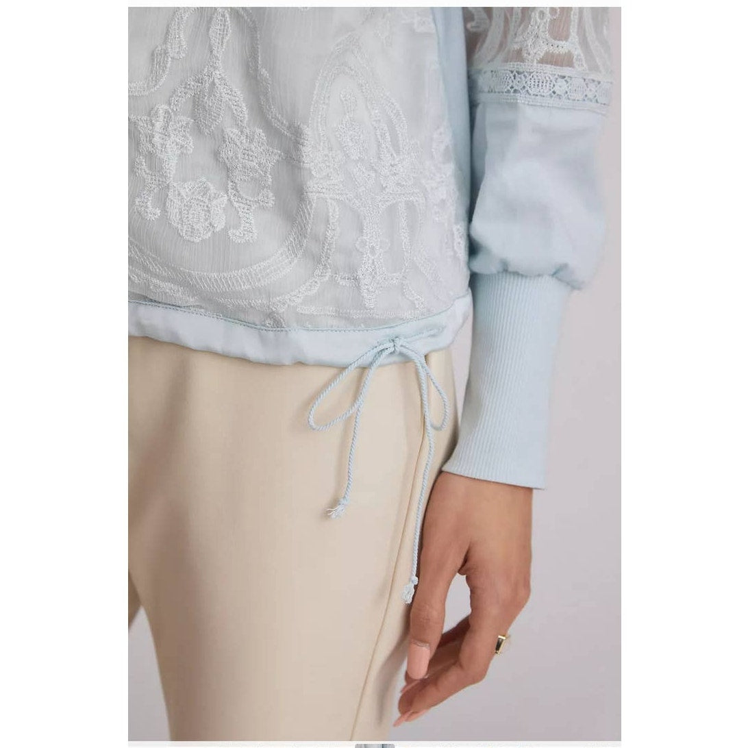 Anthropologie Tiny  Long Sleeve Lace Top
