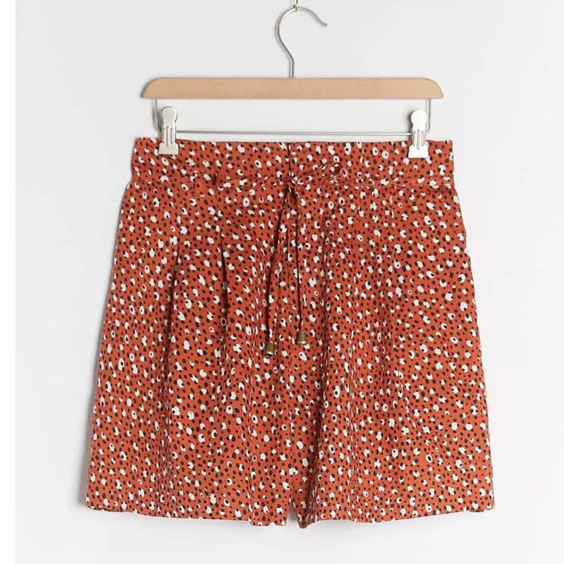 New Anthropologie x The Odells Malmo Belted Beach Shorts $248 SIZE 6 Red Motif