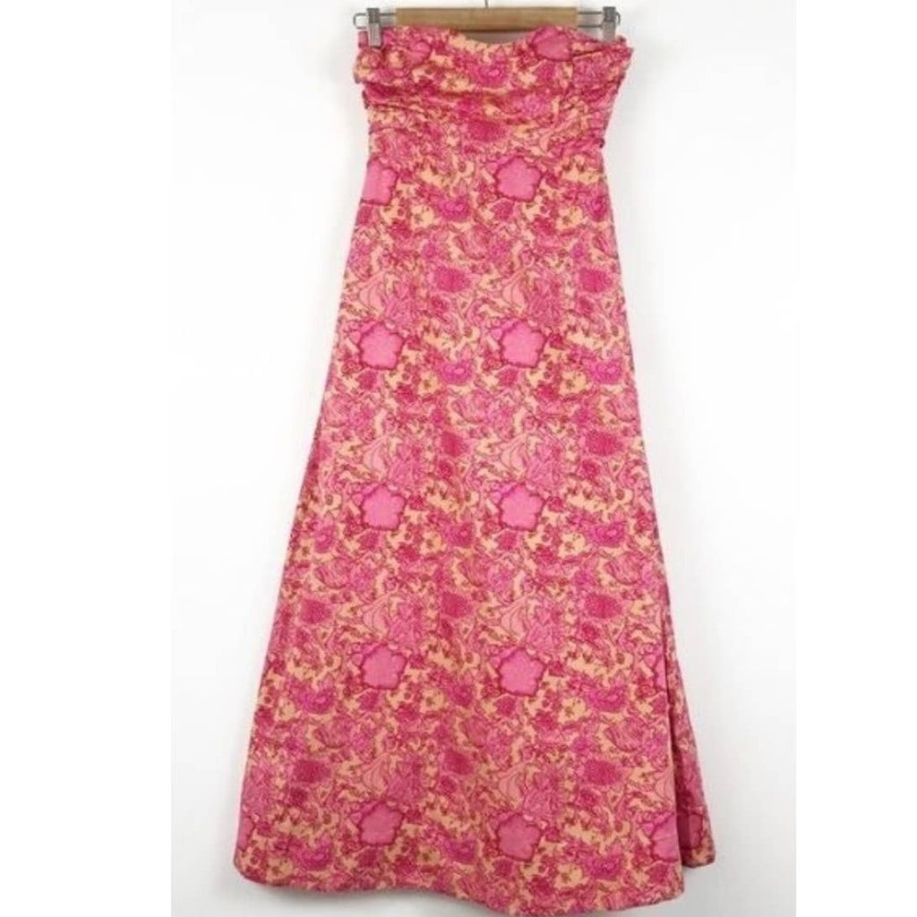 New Free People Ruby's Sweetheart Midi Dress $148 SIZE 2 Red Berry Floral