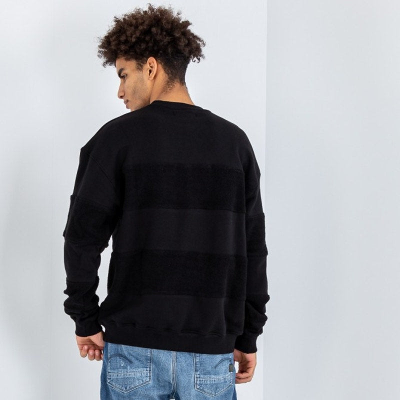 New Tee Library Dearest Sweatshirt Cut & Sew $148 MEDIUM Black