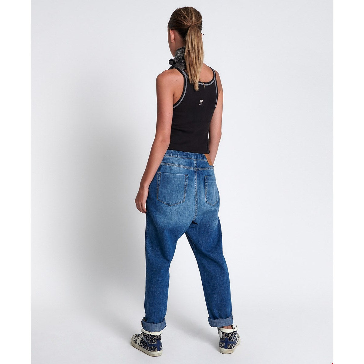 New One Teaspoon HIGH WAIST SHABBIES DRAWSTRING JEANS $180 Resort Blue SMALL 26