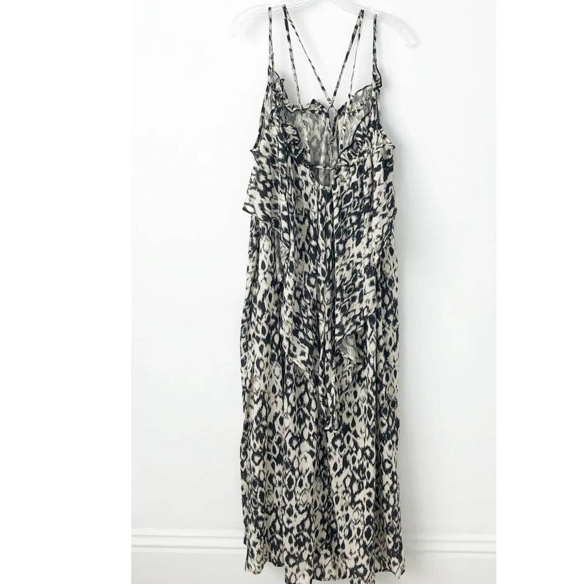 New Anthropologie Strappy Midi Dress $138 XXS 00 Black & White Cover-Up