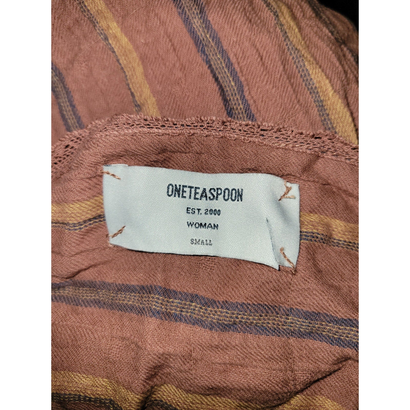 Free People x One Teaspoon Desert Stripe Tangiers Lace Front Tunic Sz S Free People