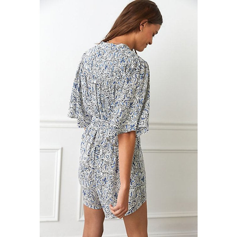 Anthropologie Breezy Floral Lounge Romper
