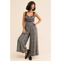 Free People Marley Plaid One-Piece Wide Leg Jumpsuit