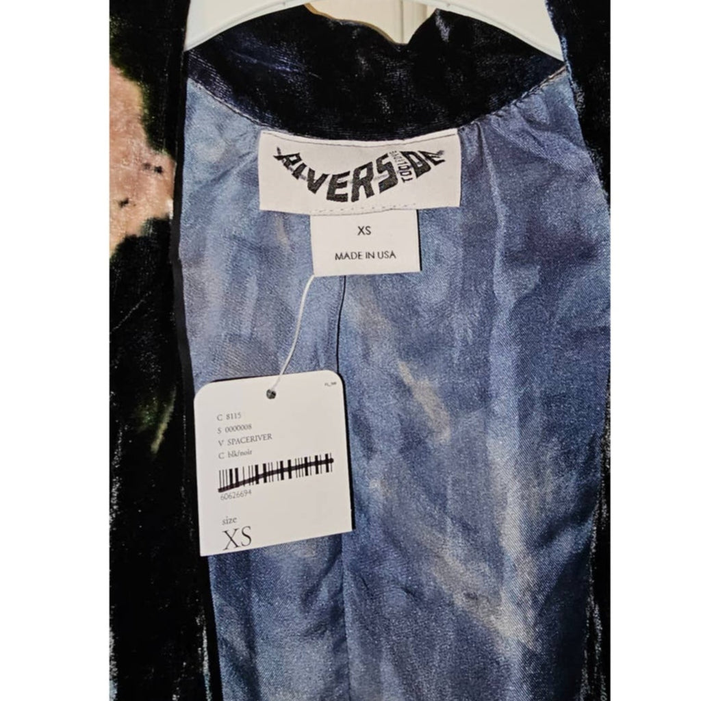 New FREE PEOPLE Space Velvet Blazer RIVERSIDE TOOL AND DYE $500 Size X-Small