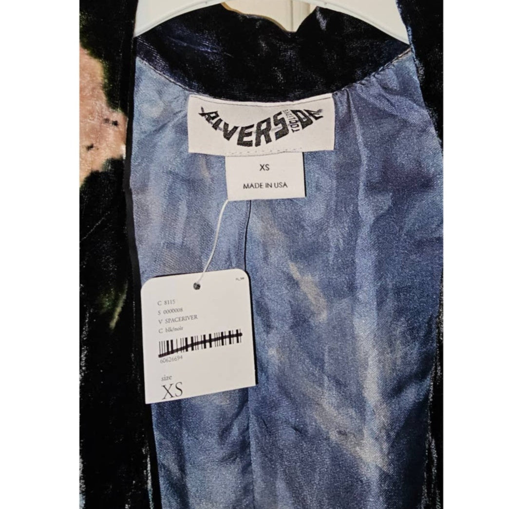 New FREE PEOPLE Space Velvet Blazer RIVERSIDE TOOL AND DYE $500 Size X-Small