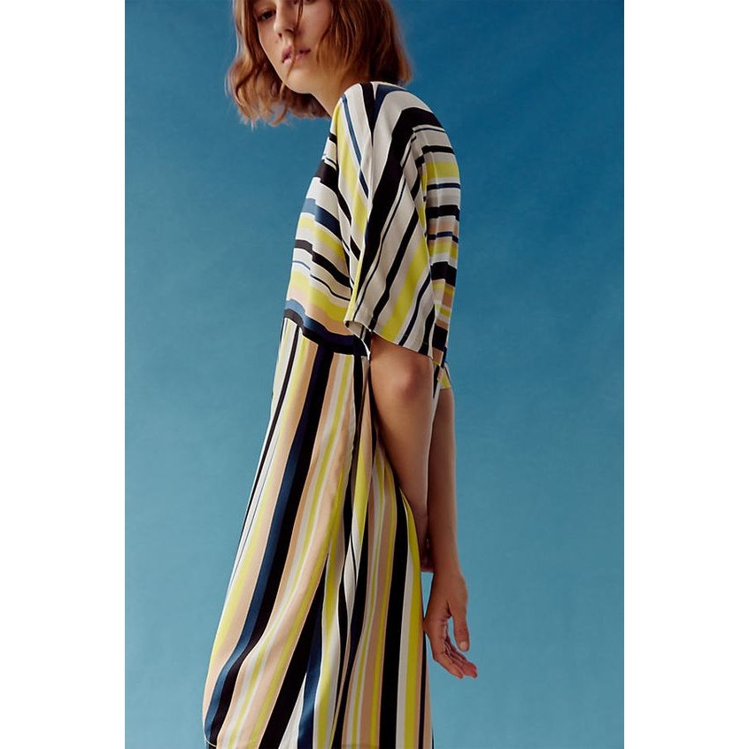 New Anthropologie Peter Som Naxos Striped Tunic Dress $148 XS/S Yellow