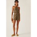 Anthropologie Hutch Solid Halter Romper SIZE 2 Olive Anthropologie