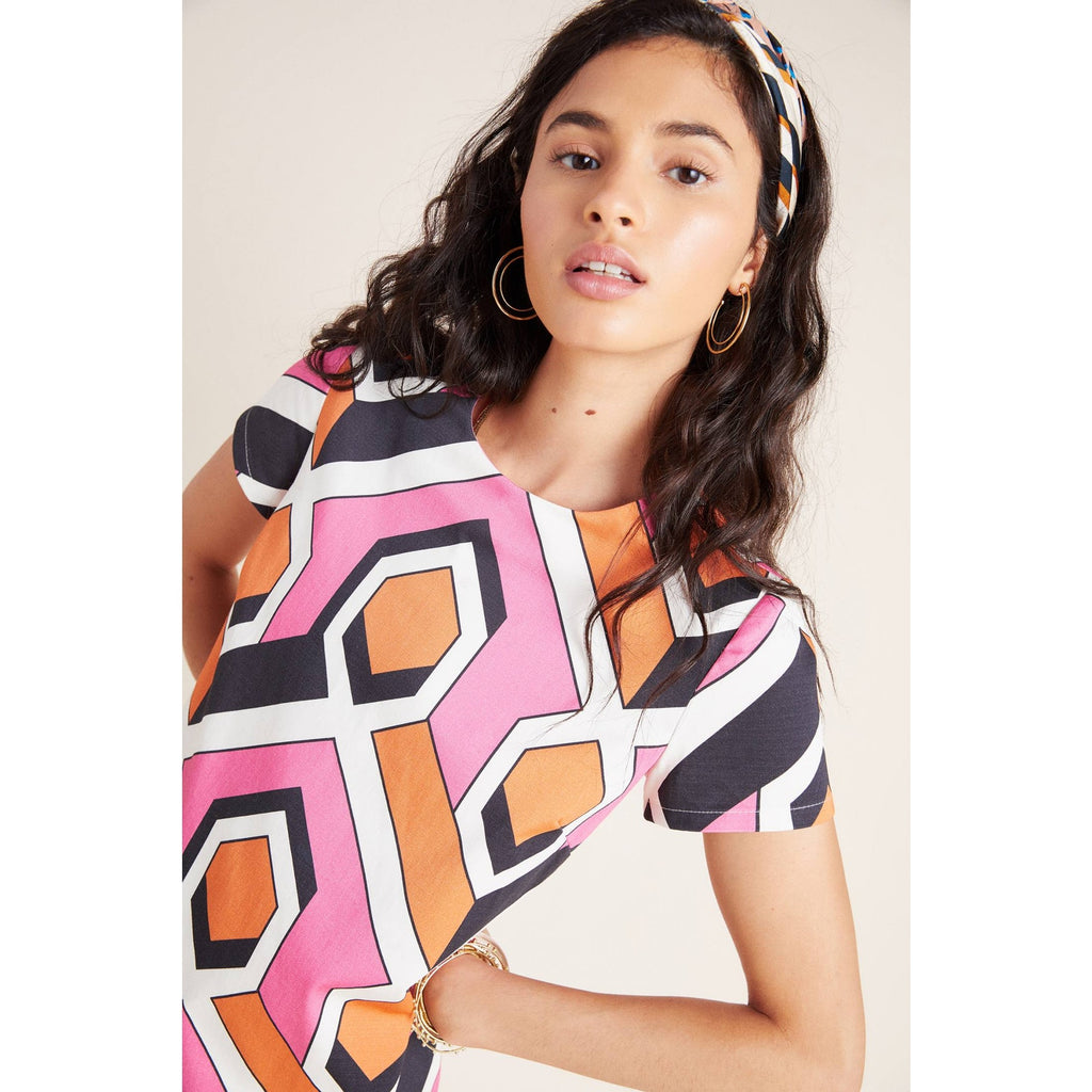 New Anthropologie Corey Lynn Calter Geometric Shift Dress $160 SMALL Mini