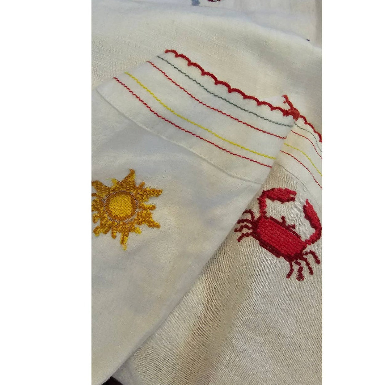 New Intropia Cross Stitch Needlepoint Embroidered Blouse $260 SIZE 38 MEDIUM