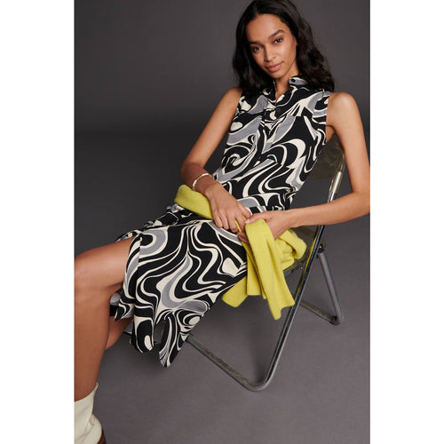 Anthropologie Corey Lynn Calter Gabriela Midi Shirtdress MEDIUM Black Anthropologie