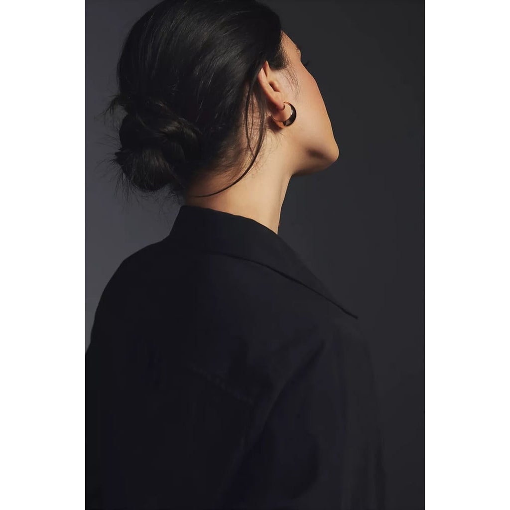 New Anthropologie MAEVE Button-Front Poplin Midi Dress $160 XXS/00 Black