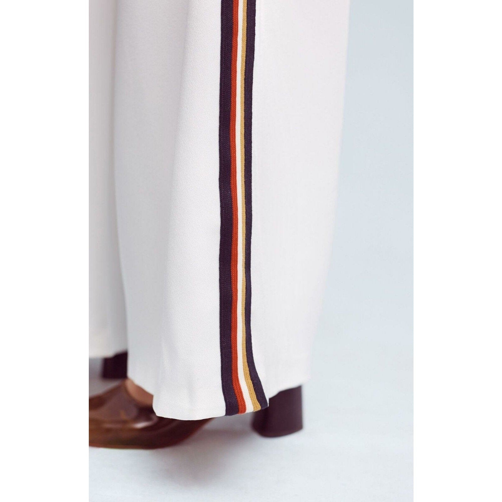 New Anthropologie Line + Dot Frances Chromanance Wide-Leg Pants $128 Sz X-SMALL
