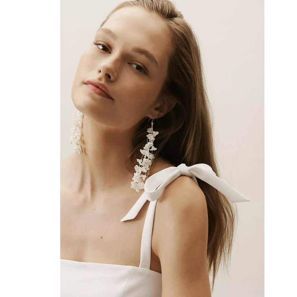 New Anthropologie BHLDN Trinity Jumpsuit by Theia $280 SIZE 4 White