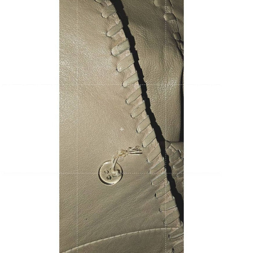 New Free People WE THE FREE Crescent Moon Jacket LEATHER $598 Cream Small