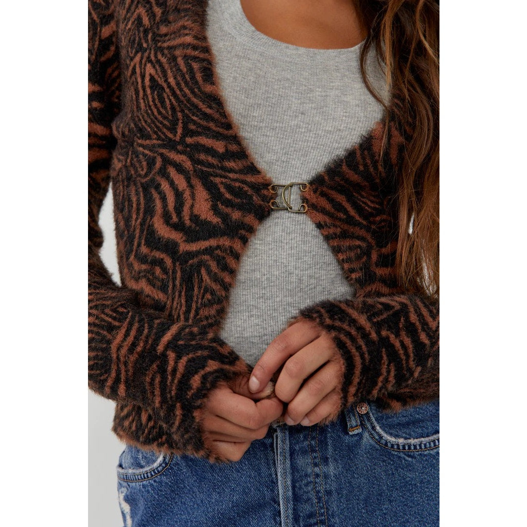Free People She's All That Cardi SMALL Pink Fitted Classic Cardigan Free People