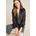New Anthropologie Evita Faux Fur Aviator Jacket $240 SIZE 6 Gray
