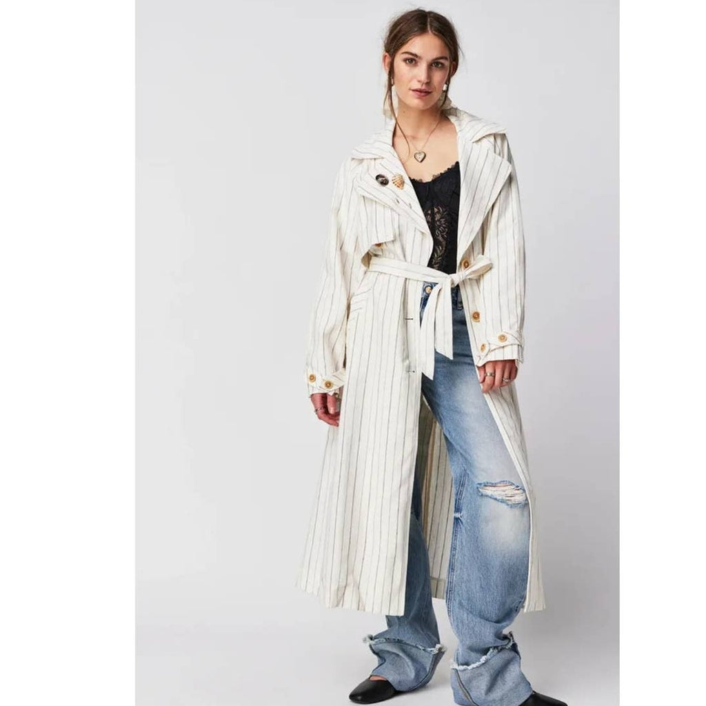 New Free People Melia Mac Coat WTF $228 Ivory Small Oversized by We The Free