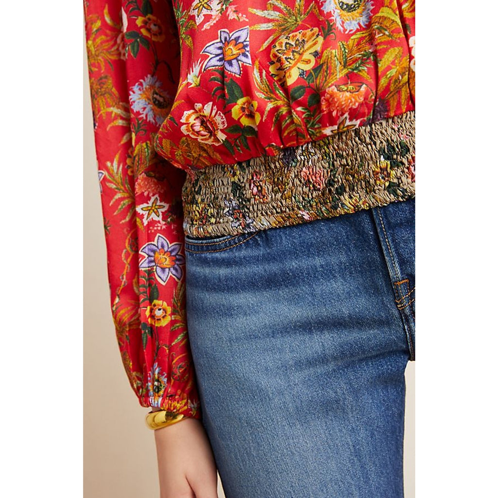 Anthropologie Toscana Peasant Floral Blouse