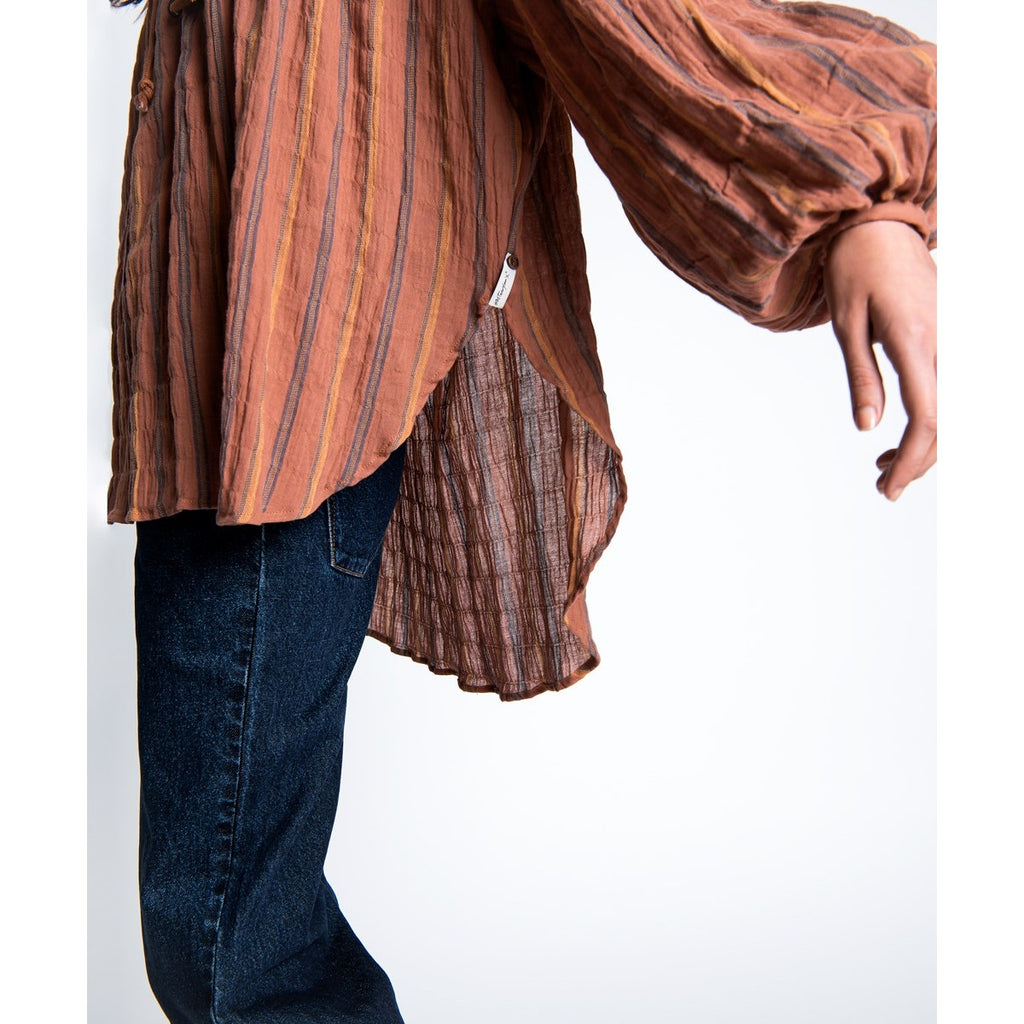 Free People x One Teaspoon Desert Stripe Tangiers Lace Front Tunic Sz S Free People