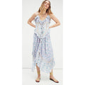 Free People Canyon Moon Maxi Top X-SMALL Boho Floral Lace Ruffled Free People