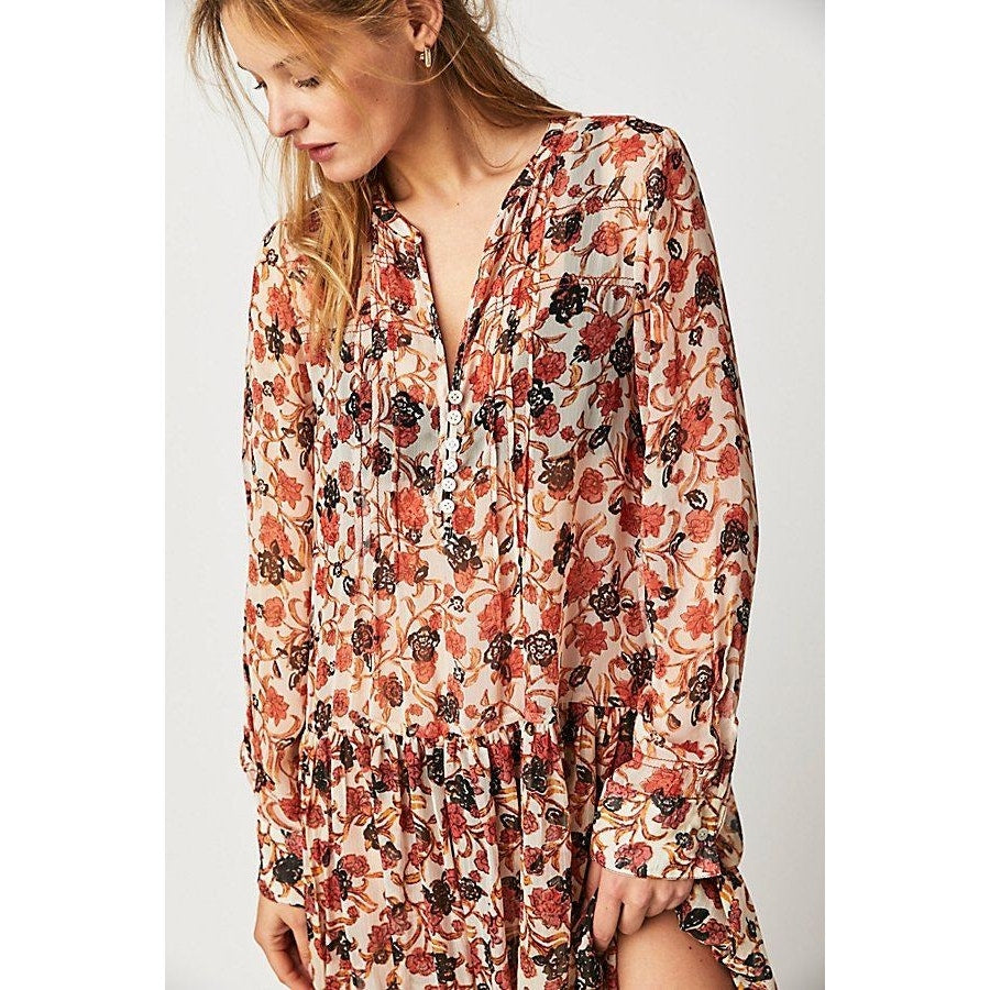 New Free People See It Through Dress $168 SMALL Tea Combo