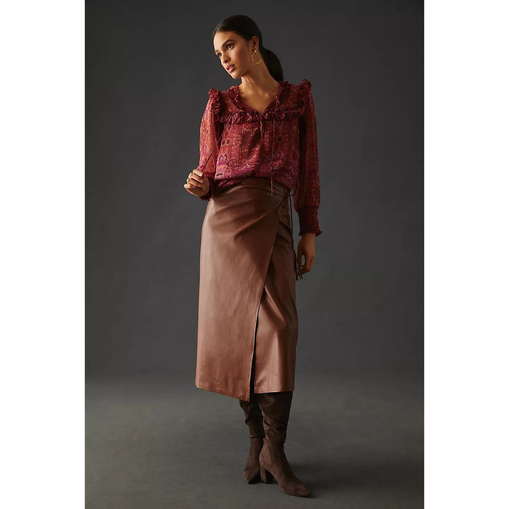 Anthropologie MISA Raffi Long Sleeve Top X-SMALL Septima Tapestry Anthropologie