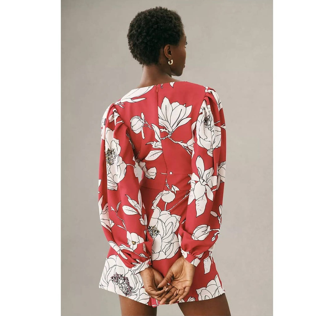 Anthropologie Natalia Mazzei Zubillaga Deep-V Floral Romper