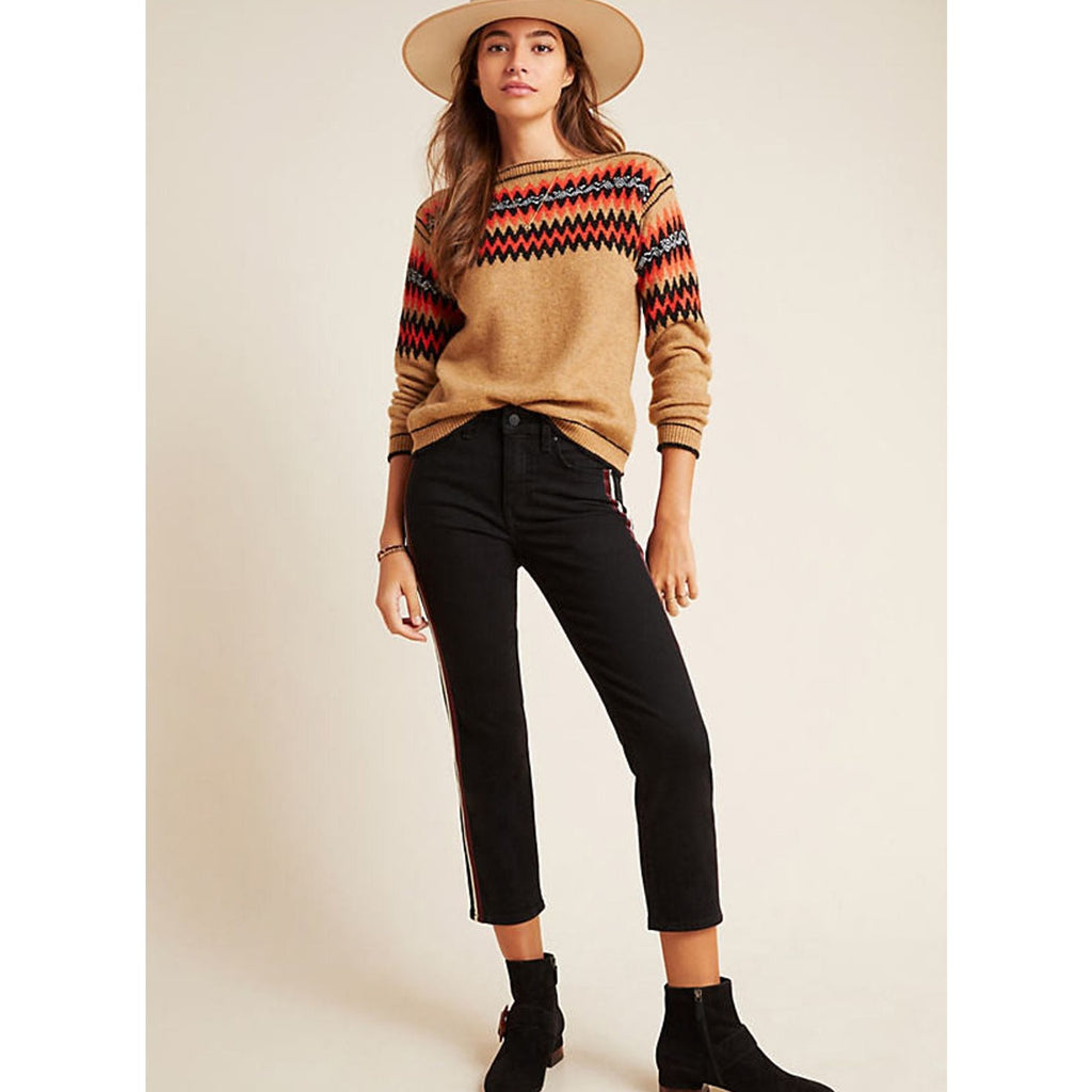 New Anthropologie Darria Striped Trousers by Velvet  $198  Size 26 Cropped Slim