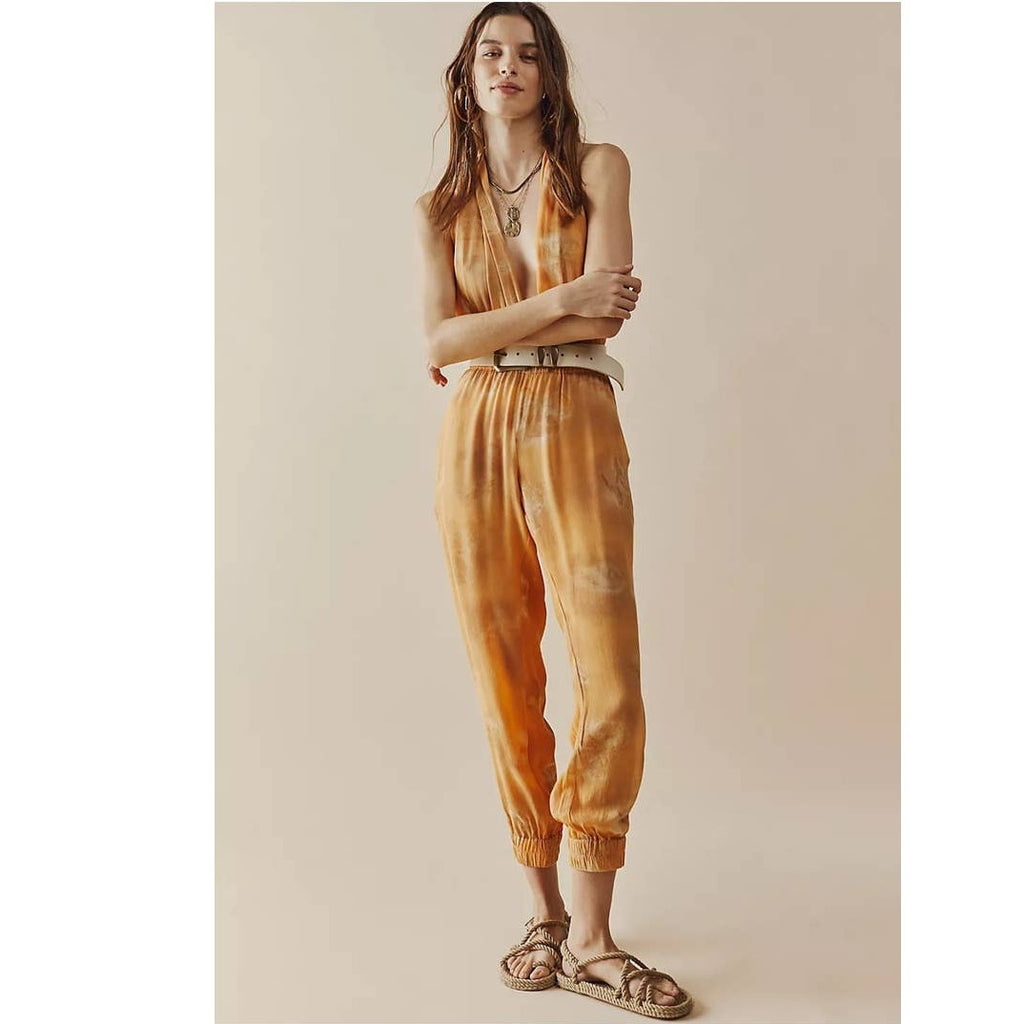 New Free People Nicholas K Marlowe Jumpsuit $618 BLUSH/MELON Small