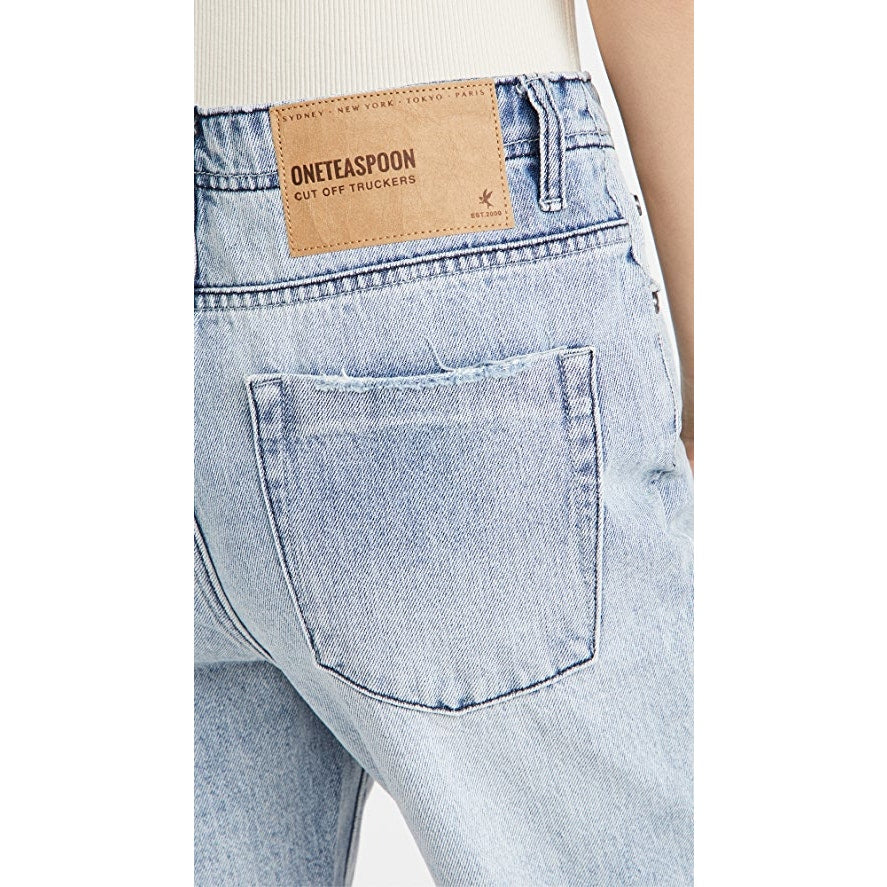 New One Teaspoon Salty Dog Cutoff Trucker Shorts $112 SIZE 26 Distressed