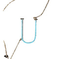 New Anthropologie BETH WARD Pave Monogram Necklace "U" $48