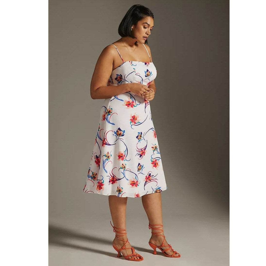 New Anthropologie Hutch Declin Floral Midi Dress $198 Size 10 Petite