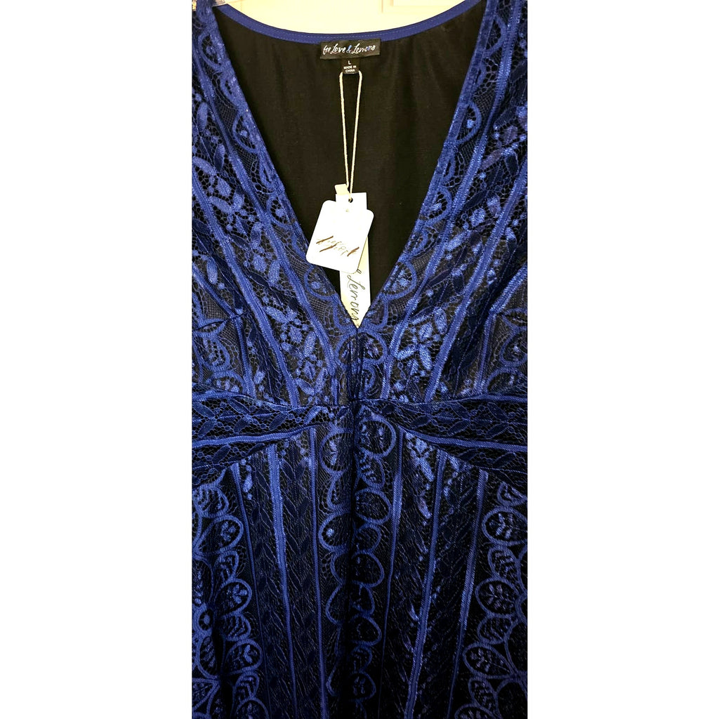 Free People For Love & Lemons Lyla Cocktail Dress $246  LARGE  Blue
